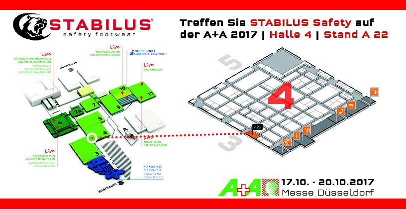 STABILUS Safety auf der A+A: Halle 4, Stand A 22